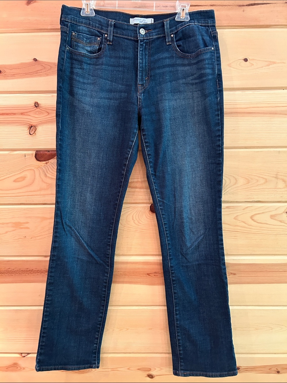 Levi's Women's Straight Leg 505 Jeans in Dark Blue, Size 10 Long